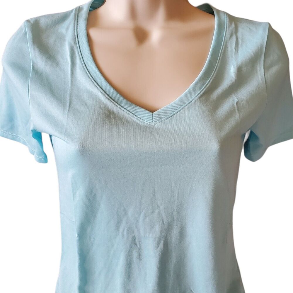 Nike Dri-FIT V Neck Tee XS Blue